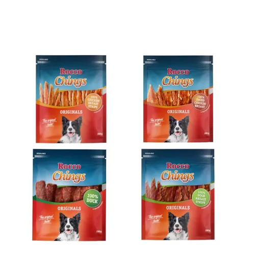 Rocco, Sparpaket Rocco Chings Originals - Entenbrust in Streifen 12 x 250 g