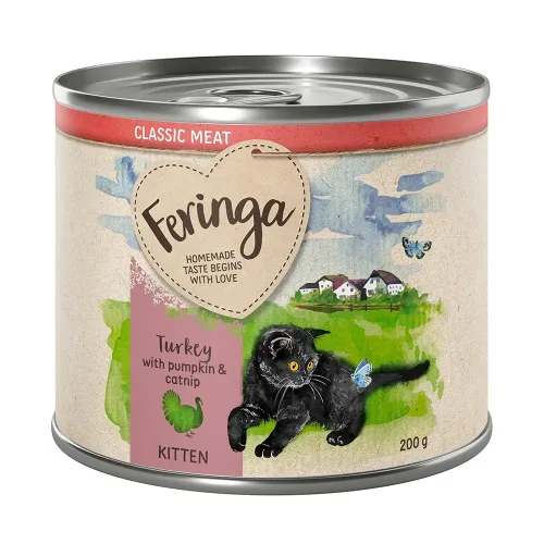 Feringa, Feringa Classic Meat Menü Kitten 6 x 200 g - Kaninchen & Huhn