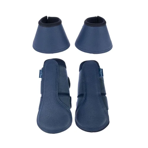 Nomad Tales Set Gamaschen & Hufglocken aus Kunstleder - Sparset: 2 Gamaschen & 2 Hufglocken, Grösse L