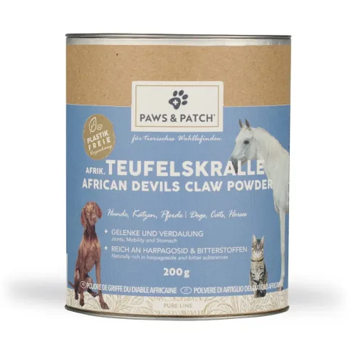 Paws & Patch, Paws & Patch Afrikanische Teufelskralle Pulver für Hunde, Katzen und Pferde (200g)