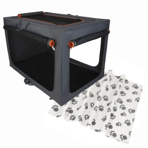 zooplus Exclusive, Faltbare Nylonbox Alu deluxe - Grösse XL: B 71 x T 106 x H 68,5 cm