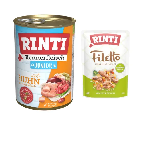 Rinti, RINTI Kennerfleisch Junior - 6 x 400 g Huhn