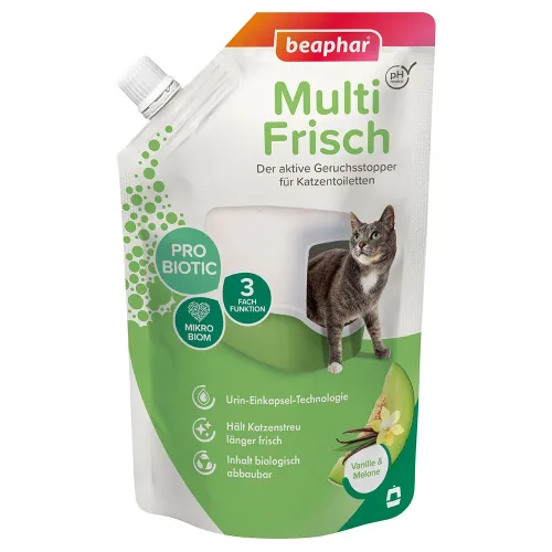 Beaphar Multi-Frisch für Katzentoiletten - Sparpaket: Vanille & Melone (2 x 400 g)
