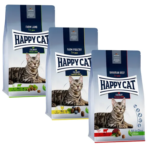 Happy Cat, Happy Cat Culinary Adult Land-Geflügel  - Sparpaket: 2 x 1,3 kg