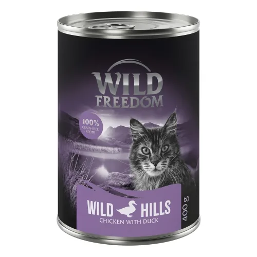 Wild Freedom Adult 6 x 400 g - getreidefreie Rezeptur - Wild Hills - Ente & Huhn