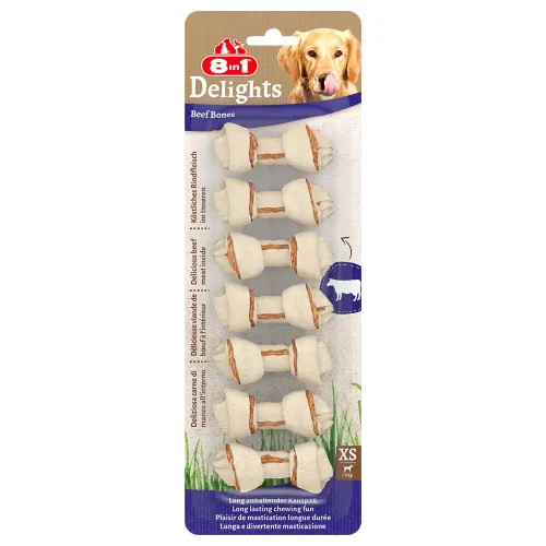 8in1, 8in1 Delights Beef XS Kauknochen für Zwischendurch (7x84g)