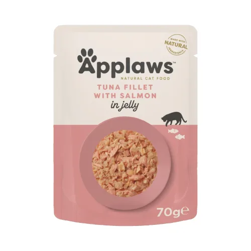 Applaws, Applaws Jelly Thunfischfilet mit Lachs, Nassfutter für Katzen (70g)
