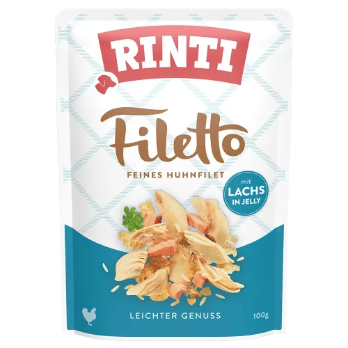 Rinti, Rinti Filetto Huhnfilet mit Lachs in Jelly (100g)