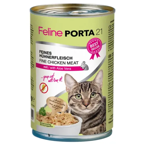 Feline Porta 21 gemischtes Sparpaket 24 x 400 g - Huhn & Thunfisch Mix