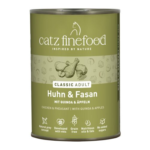 Sparpaket catz finefood 12 x 400 g - Huhn & Fasan