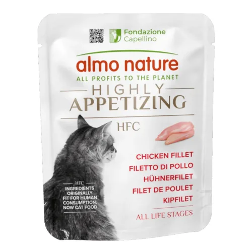 almo nature, Almo Nature HFC Highly Appetizing Hühnerfilet, Nassfutter für Katzen (50g)