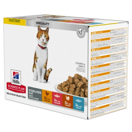 Hills, Hill's SCIENCE PLAN Sterilised Cat Adult Multipack 12x85 g