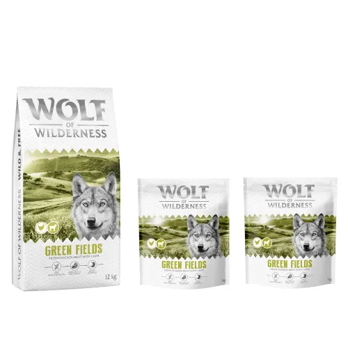 Wolf of Wilderness, Wolf of Wilderness Adult "Green Fields" Lamm - getreidefrei - Sparpaket: 2 x 12 kg (neue Rezeptur)