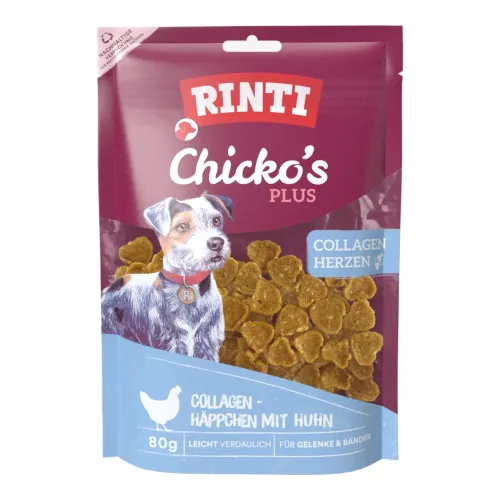Rinti, Rinti Chicko's Plus Collagen Hearts Hundesnack (80g)
