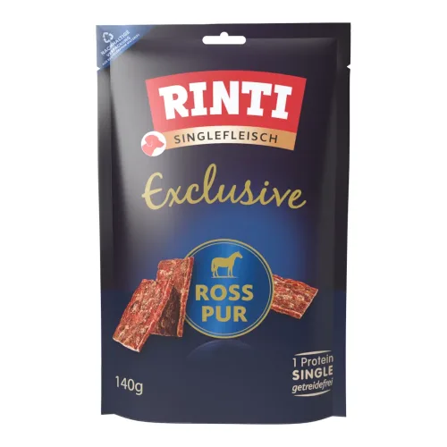 Rinti, Rinti Exclusive Ross Pur Hundesnack (140g)