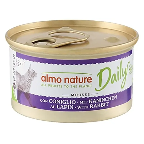 almo nature, Almo Nature Daily Mousse mit Kaninchen, Nassfutter für Katzen (85g)