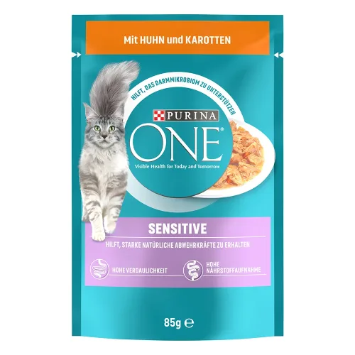 Purina One, PURINA ONE Sensitive mit Huhn & Karotten - 13 x 85 g