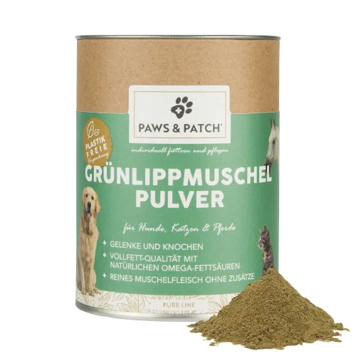 Paws & Patch, Paws & Patch Grünlippmuschel Pulver für Hunde, Katzen und Pferde (250g)