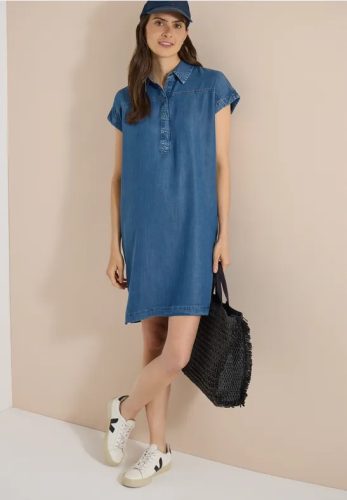 Knielanges Kleid im Denim