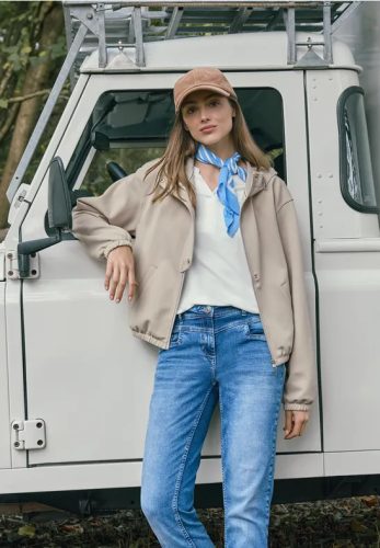 cecil, Cecil Blouson mit Kapuze mit verstellbarer Kapuze