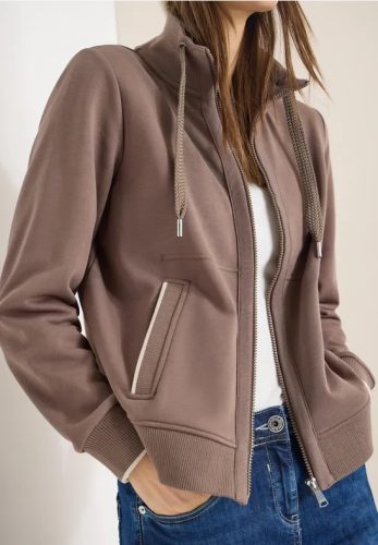 cecil, Cecil Sweatjacke mit Stehkragen und Reissverschluss