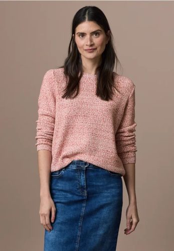 cecil, Cecil Strickpullover meliert, mit Rundhals