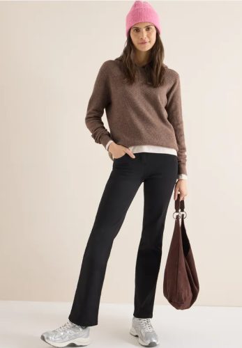 cecil, Cecil Kapuzenpullover Strick mit Strukturdetail