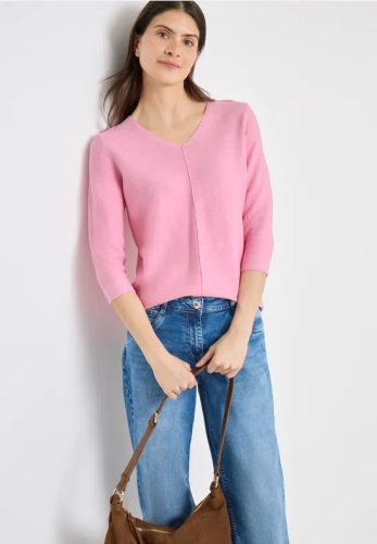 cecil, Cecil Strickpullover 3/4-Arm mit Viskose