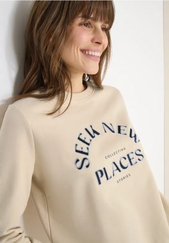 cecil, Cecil Sweatshirt, mit feiner Stickerei auf der Vorderseite