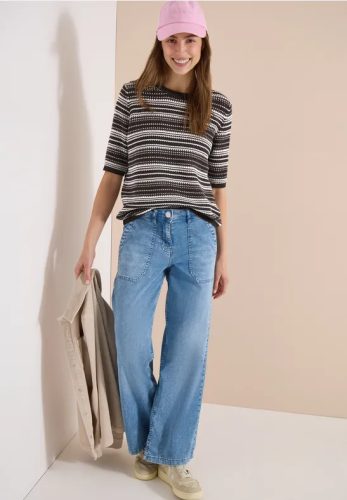 cecil, Cecil Strickpullover mit Rundhals und Streifen