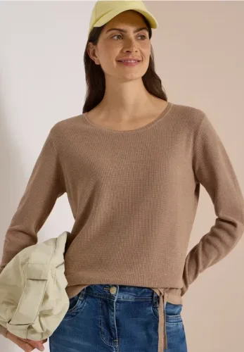 Pullover mit Rundhals und Struktur