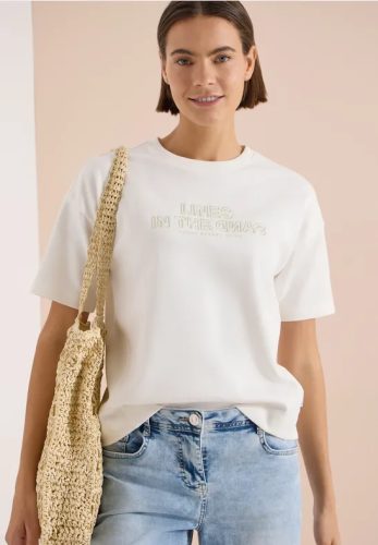 cecil, Cecil Sweater, Kurzarm Sweatshirt mit Embroidery