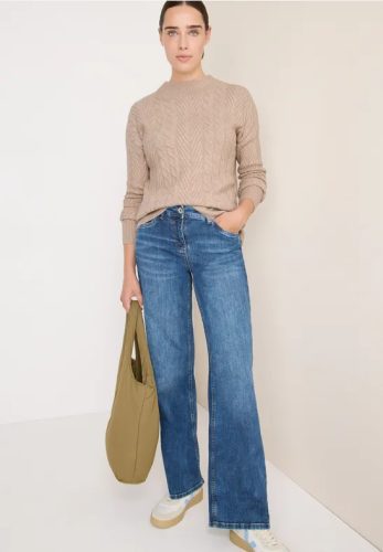 cecil, Cecil Strickpullover mit Turtle Neck, Zopfmuster