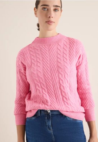 cecil, Cecil Strickpullover mit Turtle Neck, Zopfmuster
