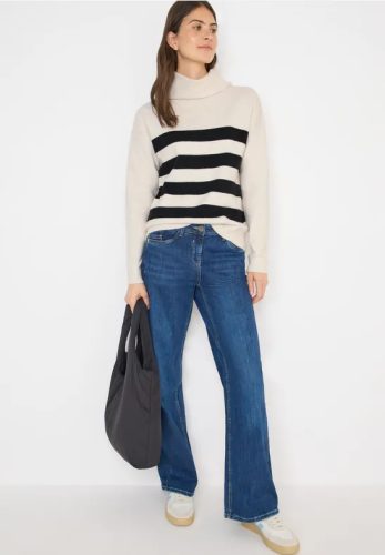 cecil, Cecil Rollkragenpullover mit Colorblocking-Streifen und grossem Kragen