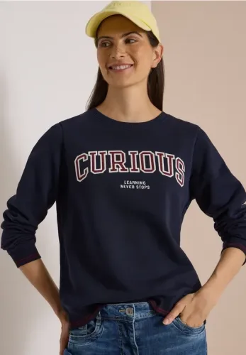 Sweatshirt mit Rundhals und Stickerei
