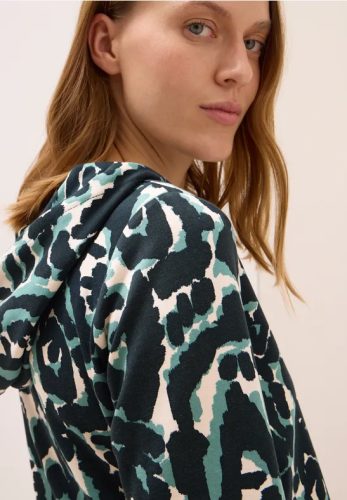 cecil, Cecil Kapuzensweatshirt, mit 3/4 Arm, gemustert