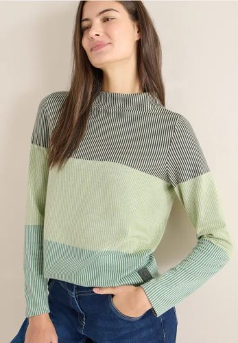 cecil, Cecil Jacquardpullover im Colorblocking-Look