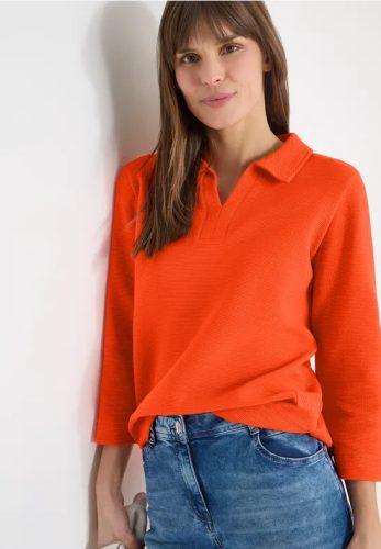 cecil, Cecil 3/4-Arm-Shirt mit Polokragen