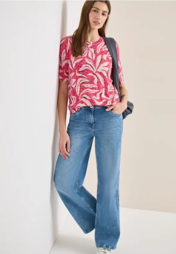 cecil, Cecil Rundhalsshirt Ausbrenner Shirt mit floralem Muster