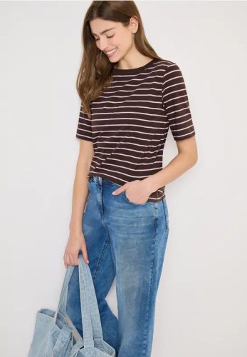 cecil, Cecil Rundhalsshirt Sommershirt im Streifen-Look