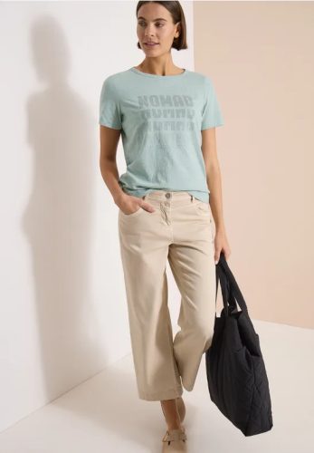 cecil, Cecil Kurzarmshirt Sommershirt in Burn-Out-Optik und mit Zebra-Muster