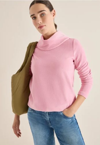 cecil, Cecil Rundhalspullover Cord Shirt mit grossem Kragen