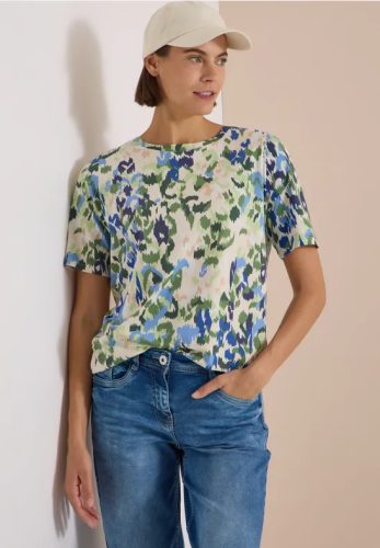 cecil, Cecil Kurzarmshirt Sommershirt mit Boat Neck und Print