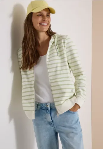 Langarm Jacke mit Kapuze und Struktur