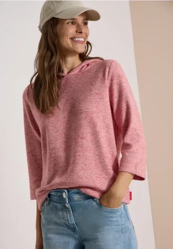 3/4-Arm Shirt im Melange-Look
