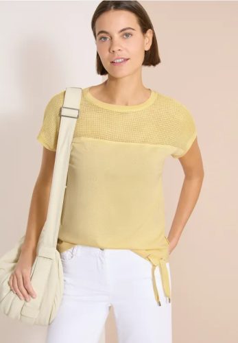 cecil, Cecil T-Shirt Sommerliche Leichtigkeit durch das Mesh-Detail