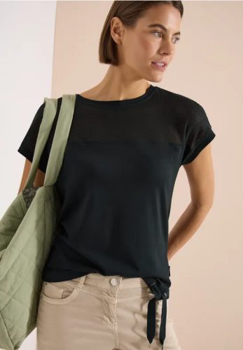 cecil, Cecil T-Shirt Sommerliche Leichtigkeit durch das Mesh-Detail