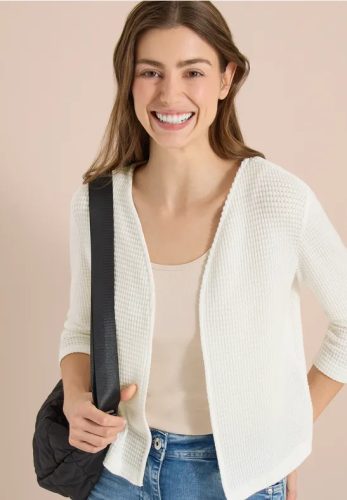 cecil, Cecil Shirtjacke Offene 3/4-Arm Jacke im Ajour-Look