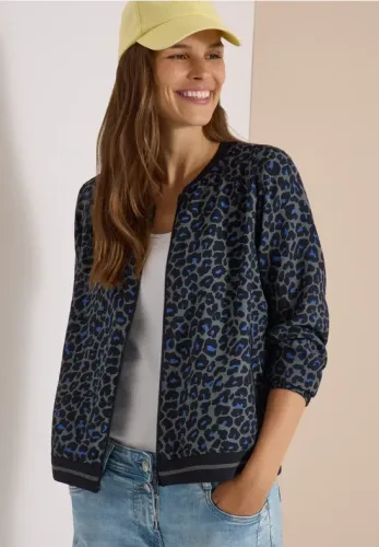 Blouson mit Zipper und Leo-Muster